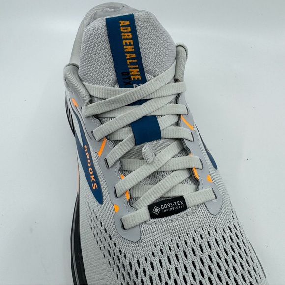 Brooks Adrenaline GTS 23 GTX waterproof Sneakers Oyster Mushroom/Orange/Blue SZ9 - Picture 9 of 11